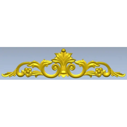 Acanthus Scroll Decorative STL for CNC - high relief 3D model