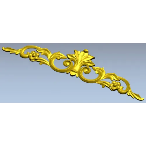 Acanthus Scroll Decorative STL for CNC - high relief 3D model