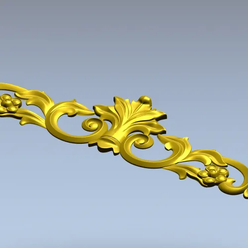Acanthus Scroll Decorative STL for CNC - high relief 3D model