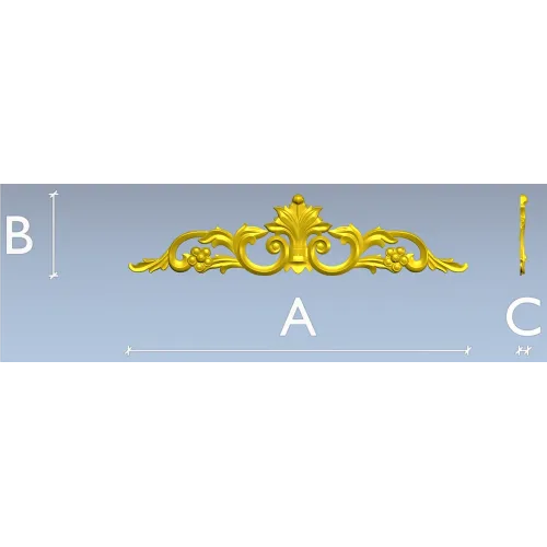 Acanthus Scroll Decorative STL for CNC - high relief 3D model