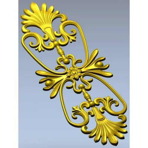 Картуш с акантами и розеткой - 3D модель STL для ЧПУ