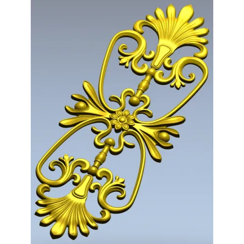 Картуш с акантами и розеткой - 3D модель STL для ЧПУ