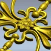 Картуш с акантами и розеткой - 3D модель STL для ЧПУ