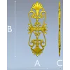 Картуш с акантами и розеткой - 3D модель STL для ЧПУ
