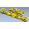 Shell & Acanthus Cartouche STL 3D Model for CNC