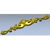 Горизонтальный картуш в стиле рококо - 3D модель STL для ЧПУ