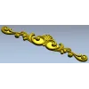 Горизонтальный картуш в стиле рококо - 3D модель STL для ЧПУ