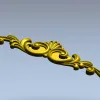 Горизонтальный картуш в стиле рококо - 3D модель STL для ЧПУ