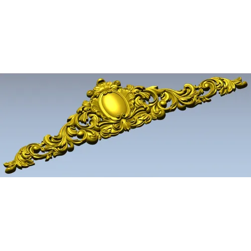Рокайльный картуш с овальным медальоном - 3D модель STL для ЧПУ