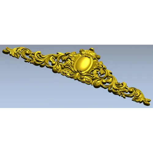 Рокайльный картуш с овальным медальоном - 3D модель STL для ЧПУ