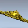 Рокайльный картуш с овальным медальоном - 3D модель STL для ЧПУ