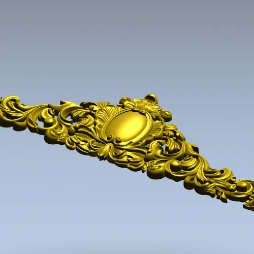 Рокайльный картуш с овальным медальоном - 3D модель STL для ЧПУ