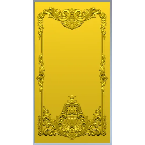 Rococo Shell Decorative Panel STL