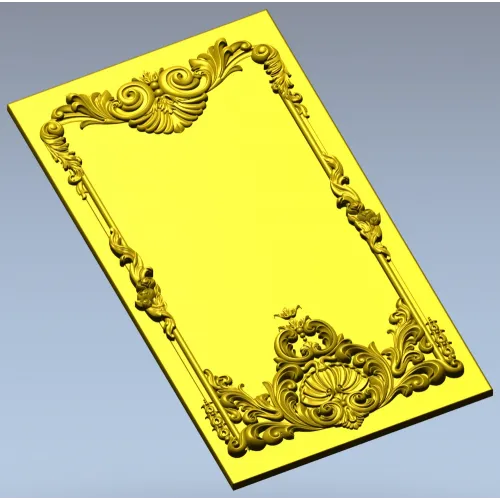 Rococo Shell Decorative Panel STL