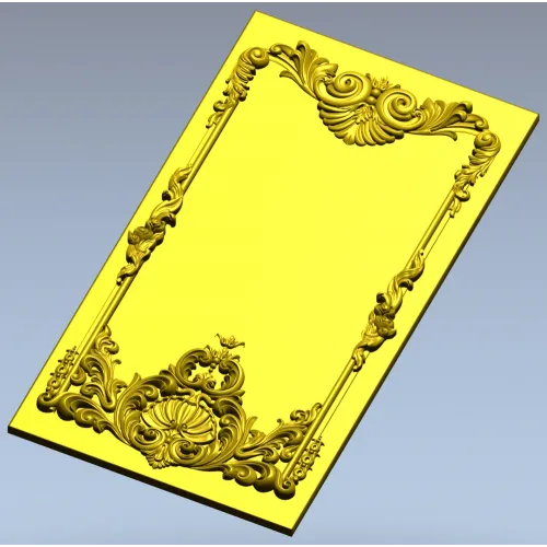 Rococo Shell Decorative Panel STL