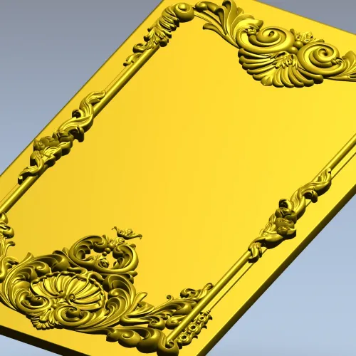 Rococo Shell Decorative Panel STL