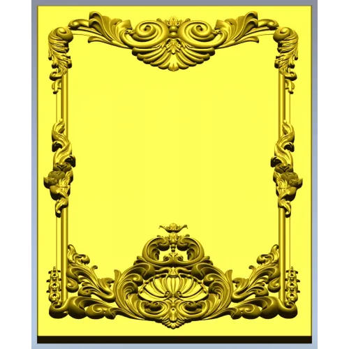 Rococo Shell Decorative Panel STL