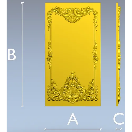 Rococo Shell Decorative Panel STL