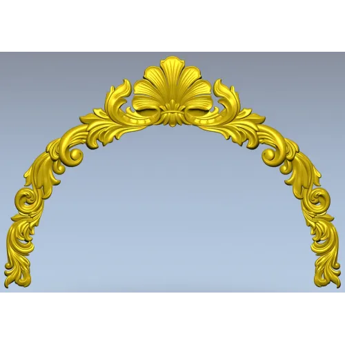 Рокайльный картуш - верхний декор для рамы (STL модель)