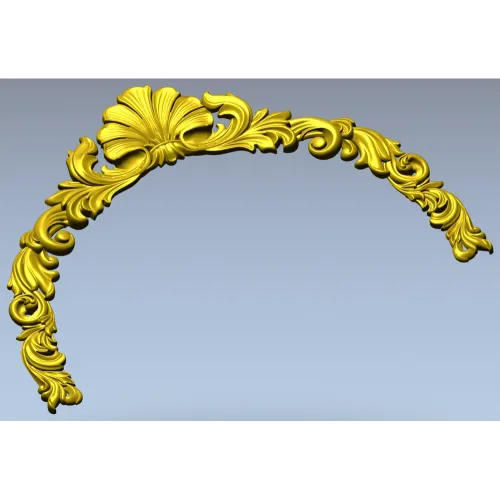Рокайльный картуш - верхний декор для рамы (STL модель)