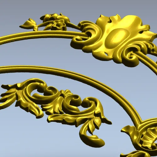Rococo Acanthus Arch STL for CNC