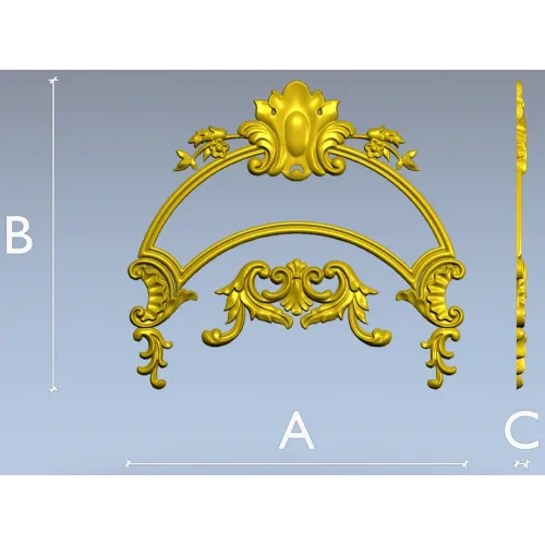 Rococo Acanthus Arch STL for CNC