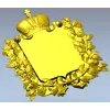 Royal Crowned Cartouche - STL 3D Model for CNC