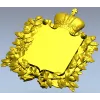 Royal Crowned Cartouche - STL 3D Model for CNC
