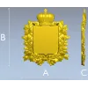 Royal Crowned Cartouche - STL 3D Model for CNC