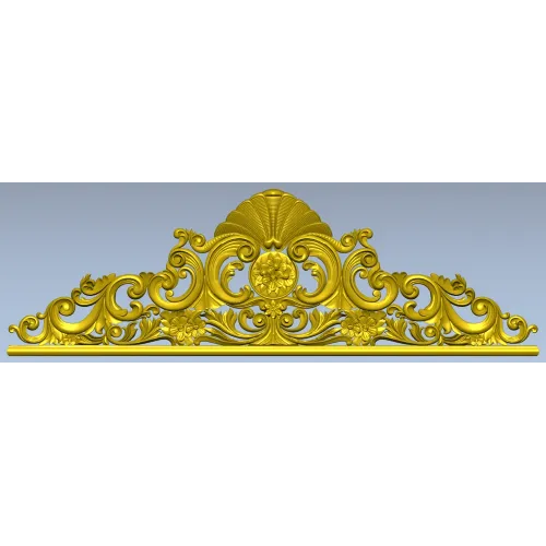 Regal Shell Pediment STL 3D Model for CNC