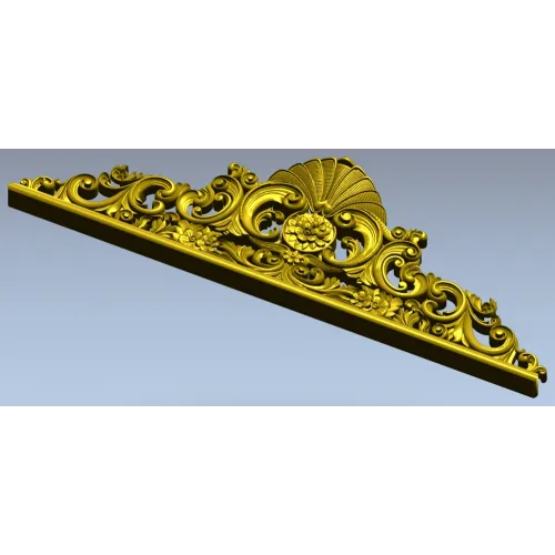 Regal Shell Pediment STL 3D Model for CNC