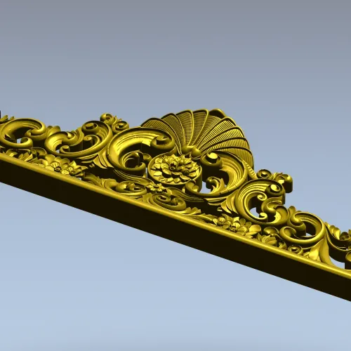 Regal Shell Pediment STL 3D Model for CNC