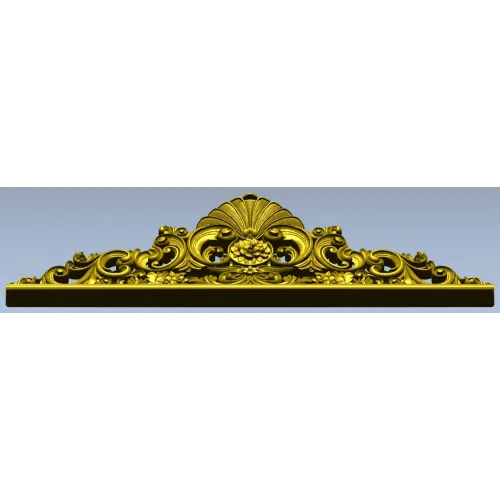 Regal Shell Pediment STL 3D Model for CNC