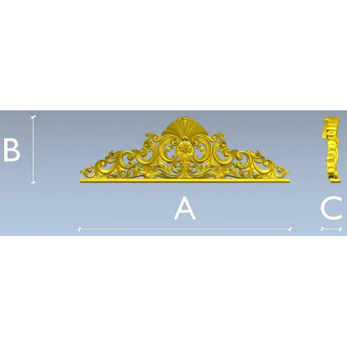 Regal Shell Pediment STL 3D Model for CNC