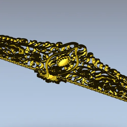 Regal Acanthus Crest - STL 3D model for CNC milling