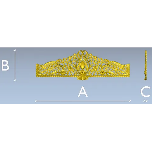 Regal Acanthus Crest - STL 3D model for CNC milling
