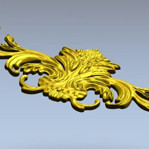 Рокайльный картуш для фрезеровки - 3D модель STL