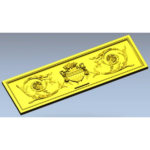 Classical urn frieze - STL 3D model for CNC carving