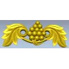 Grape and Acanthus Decorative Applique STL for CNC
