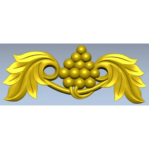 Grape and Acanthus Decorative Applique STL for CNC