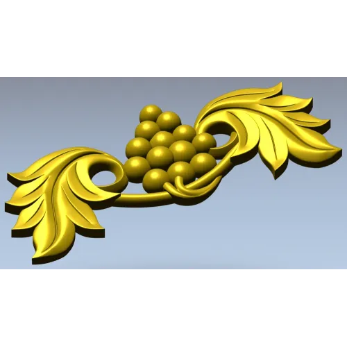 Grape and Acanthus Decorative Applique STL for CNC