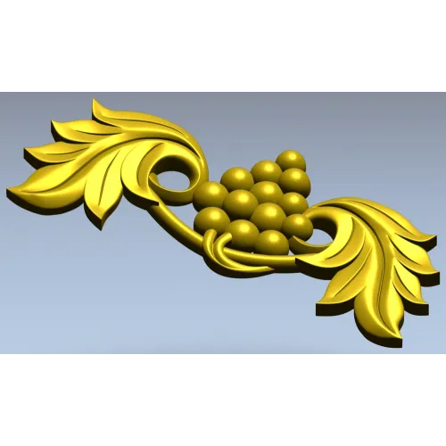 Grape and Acanthus Decorative Applique STL for CNC