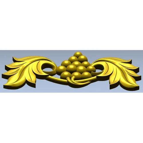 Grape and Acanthus Decorative Applique STL for CNC
