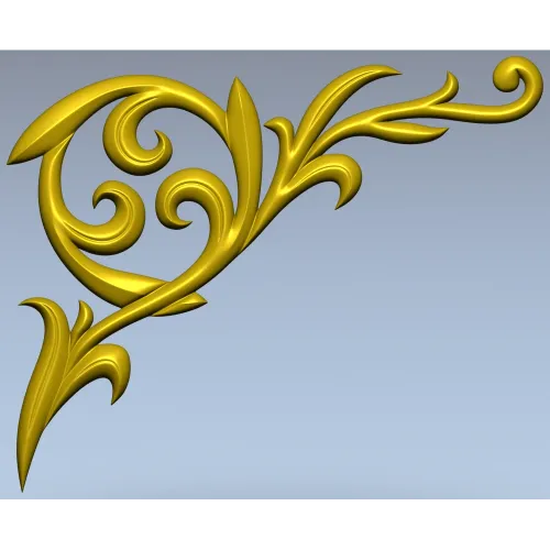 Baroque Acanthus Corner STL for CNC carving