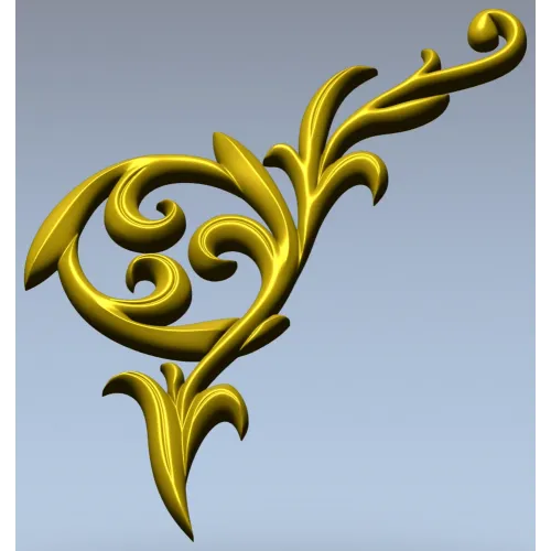Baroque Acanthus Corner STL for CNC carving