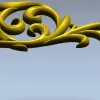 Baroque Acanthus Corner STL for CNC carving
