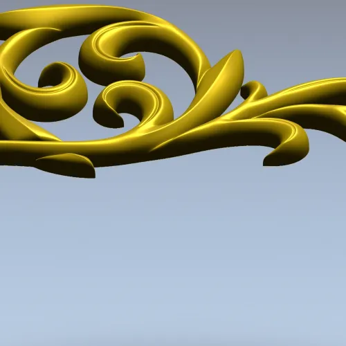 Baroque Acanthus Corner STL for CNC carving