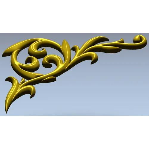 Baroque Acanthus Corner STL for CNC carving