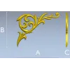 Baroque Acanthus Corner STL for CNC carving