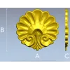 Rococo Shell Rosette - STL 3D model for CNC carving